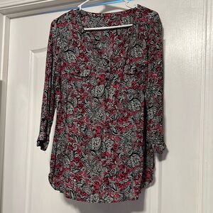 Beautiful black and pink top.